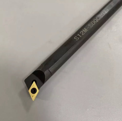 1/2 S12M SDQCR07 Lathe Boring Bar Turning Tool Holder DCMT070204 Carbide Insert